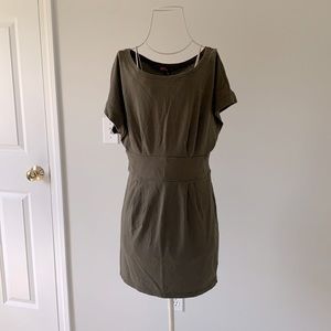 Olive Green Cotton Dress